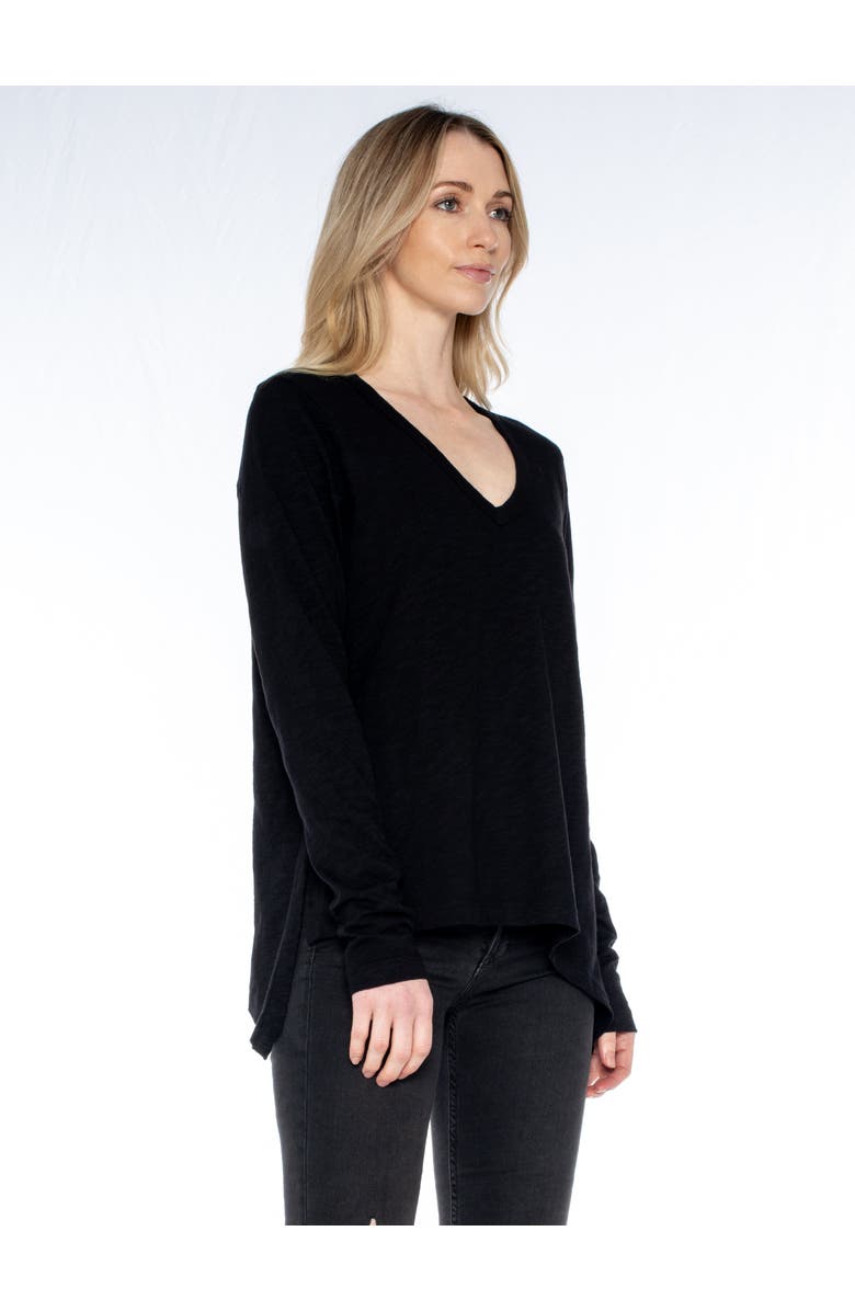 WILT Clothing Sexy Deep V Double Slant Hem Tee, Alternate, color, Clover