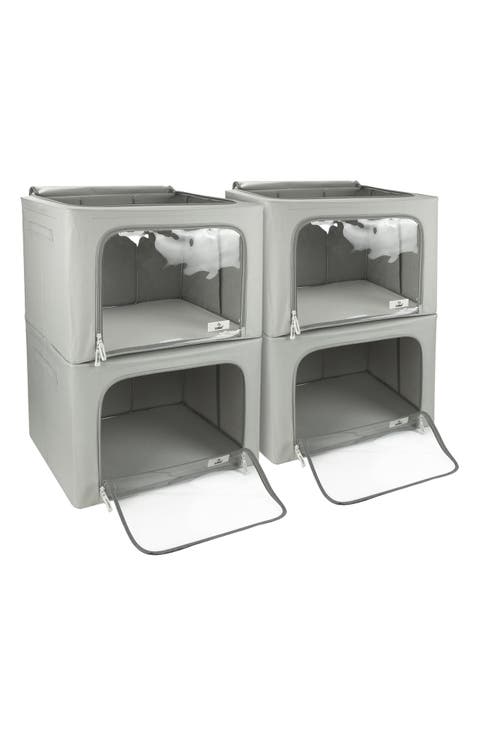 4-Pack Jumbo Foldable Storage Boxes