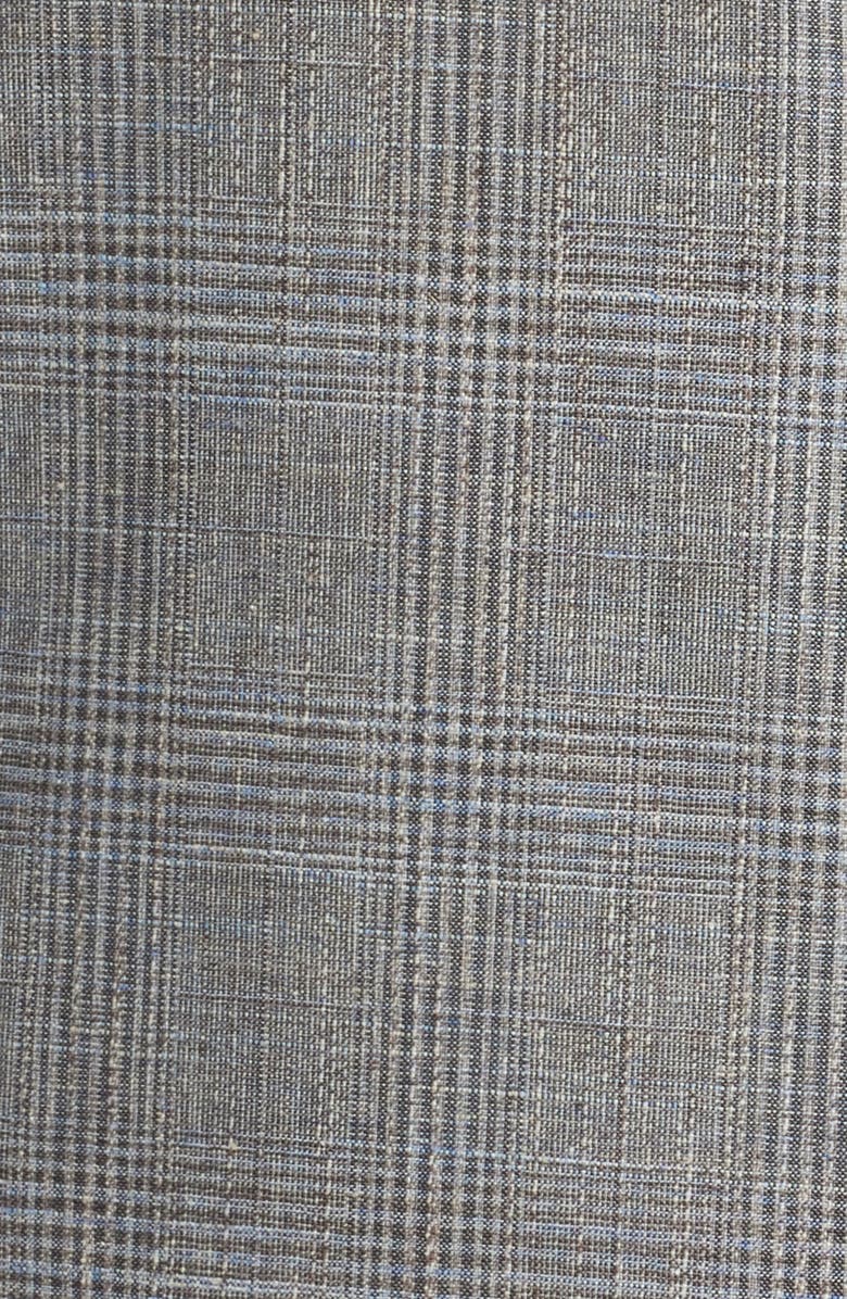 AllSaints Ross Slim Fit Glen Plaid Wool & Cotton Blend Sport Coat, Alternate, color, Grey