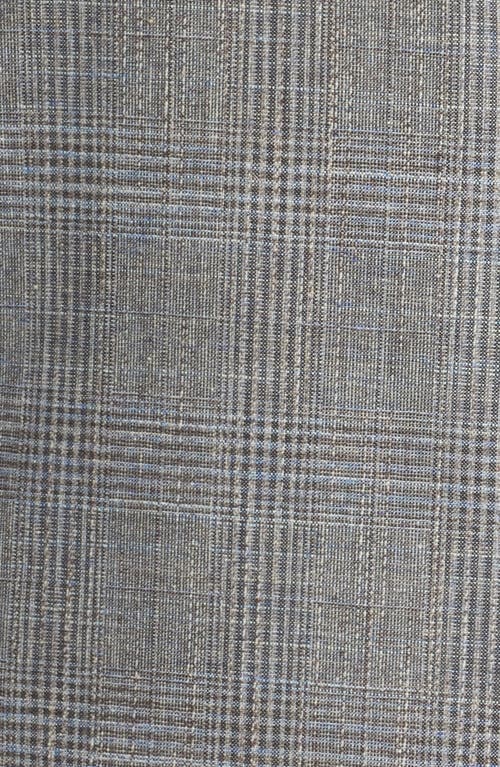 Allsaints Ross Slim Fit Glen Plaid Wool & Cotton Blend Sport Coat In Grey