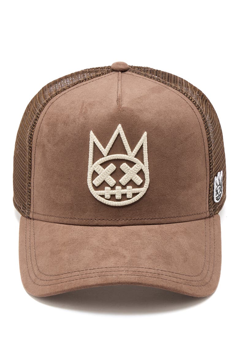 Logo Mesh Back Trucker Baseball Cap, Main, color, PINECONE