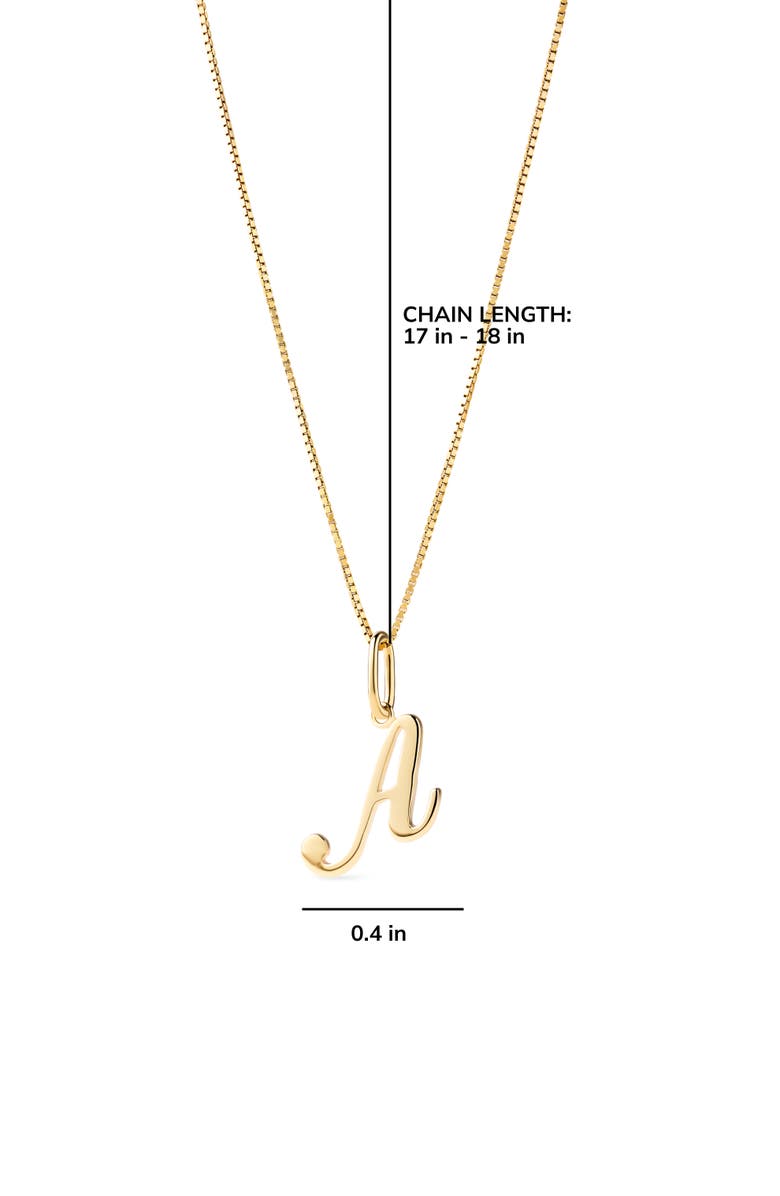 Ana Luisa Solid Yellow Gold - Script Letter Necklace, Alternate, color, G