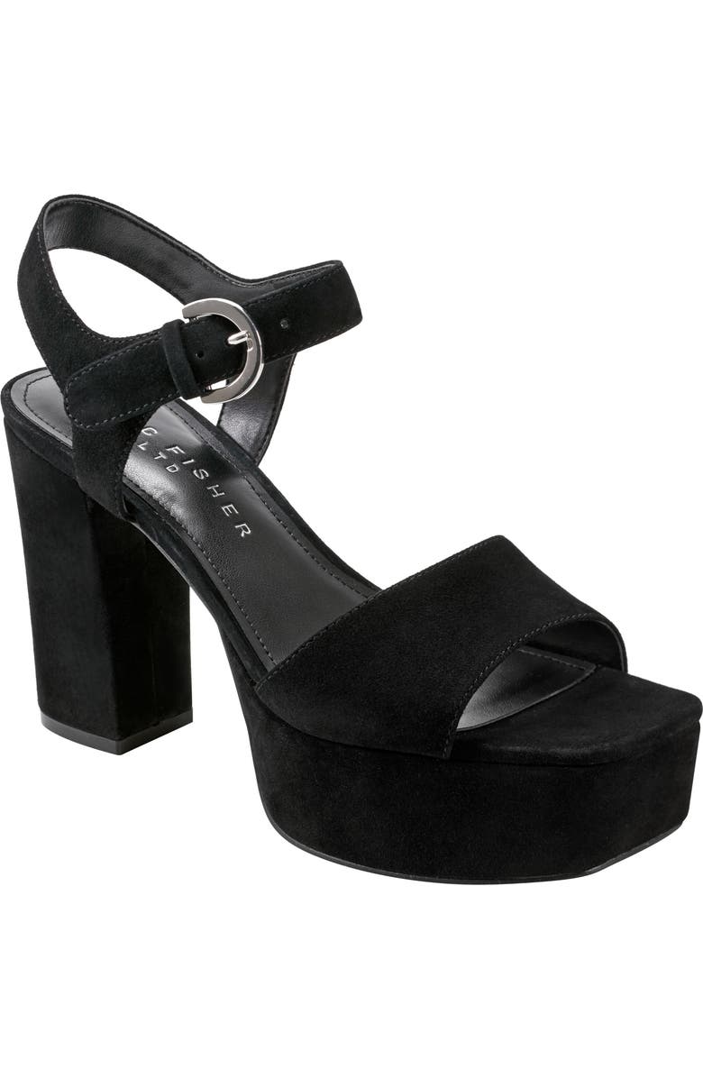 Marc Fisher LTD Cinthia Platform Sandal, Main, color, Black