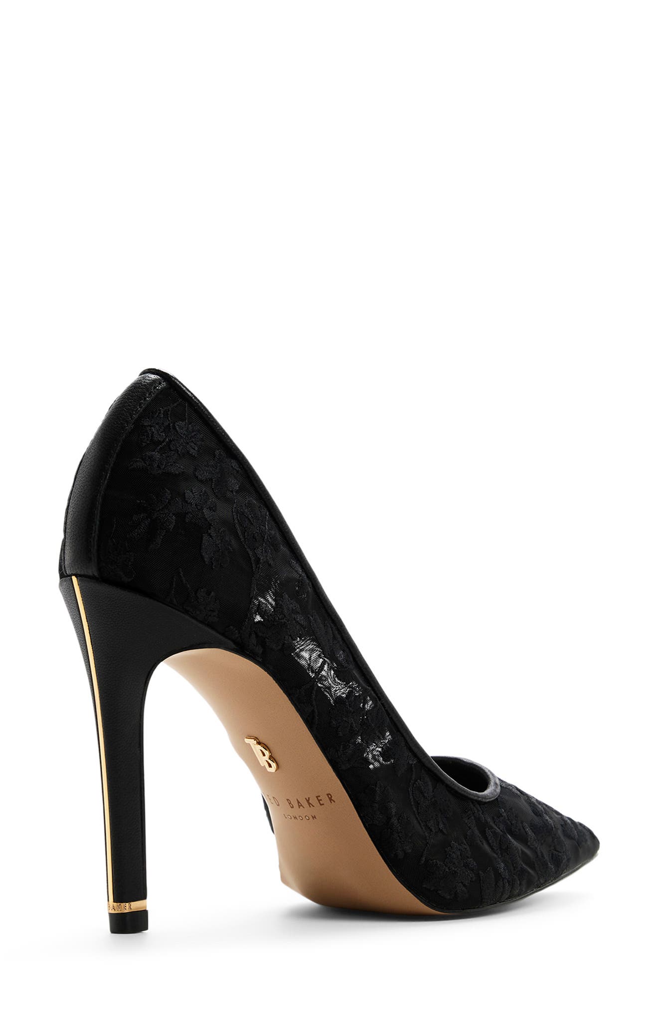 Ted Baker London Cara Icon Pointed Toe Pump, Alternate, color, Black