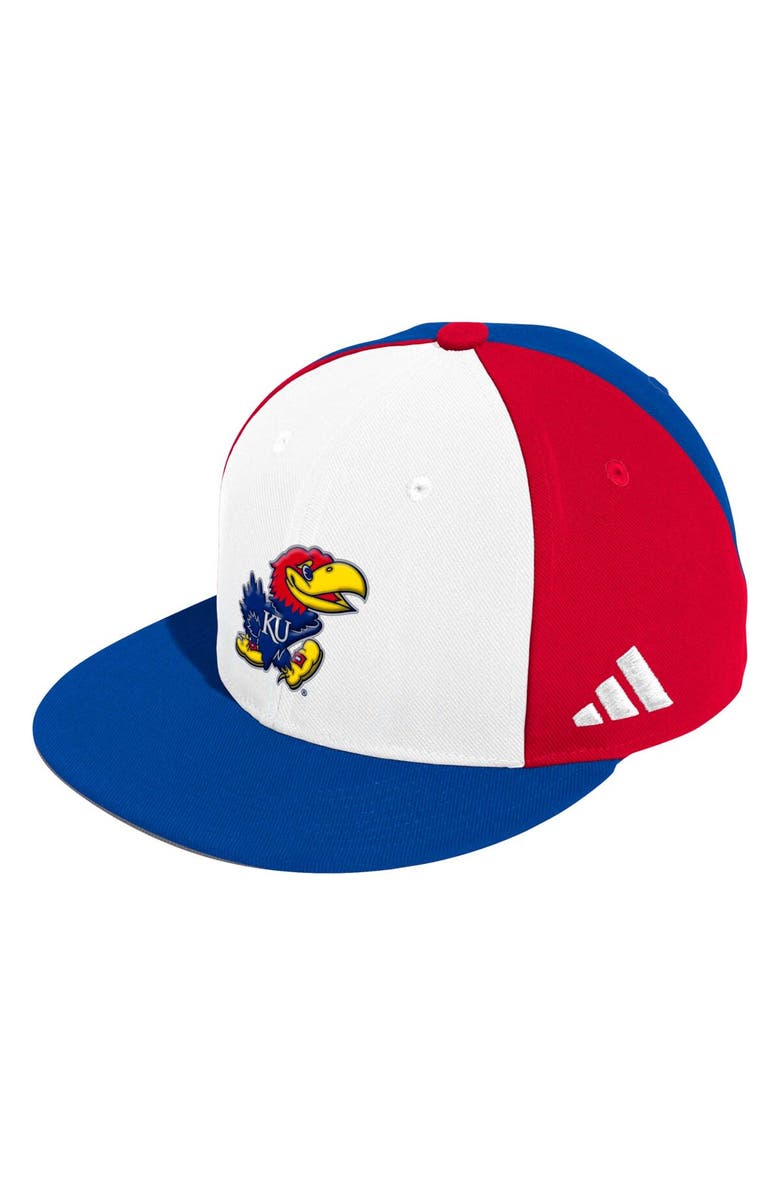 adidas Men's adidas White Kansas Jayhawks On-Field Baseball Fitted Hat, Alternate, color, White