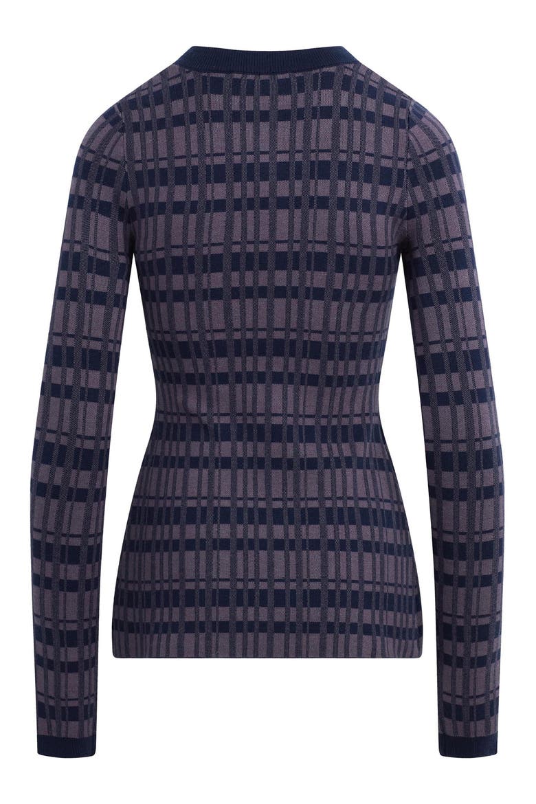 The Draper Cardigan, Alternate, color, NAVY PLAID