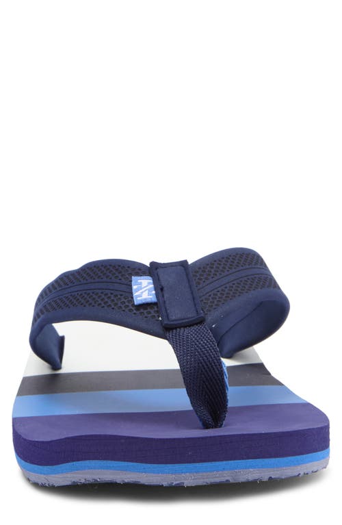 Izod Stripe Flip Flop In Navy