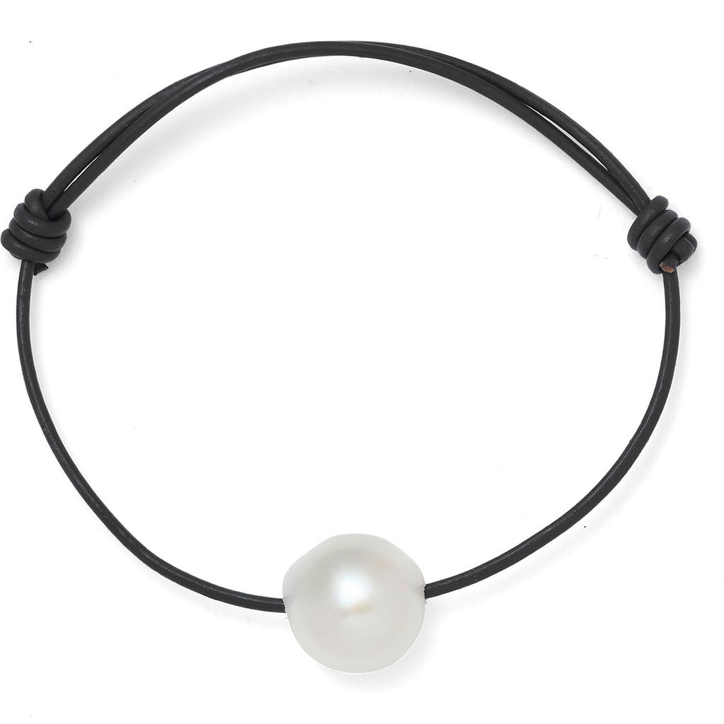 Lady Grey Freshwater Pearl Knot Bracelet in Black  product