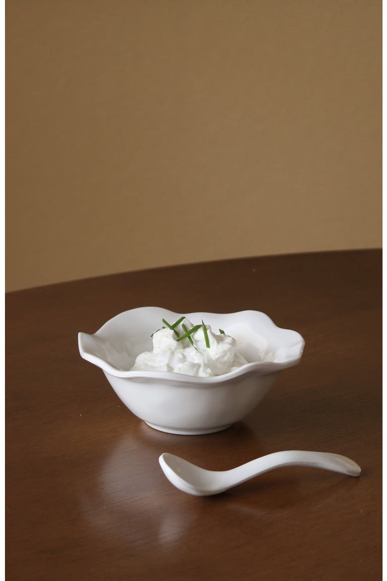 Vida Havana Mini Bowl with Spoon, Alternate, color, White