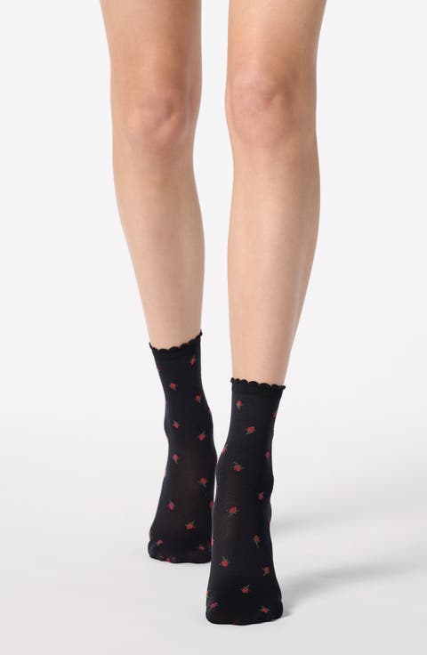 Floral Crew Socks