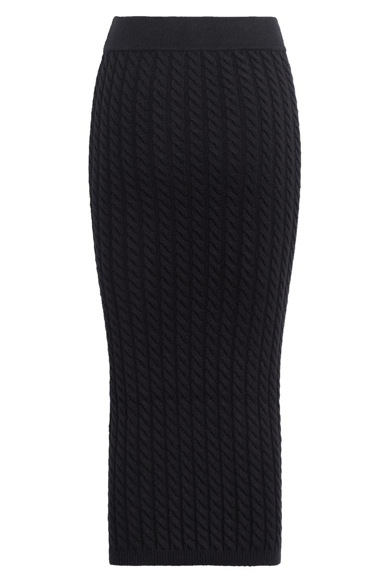 The Feel Good Knit Maxi Skirt, Alternate, color, BLACK