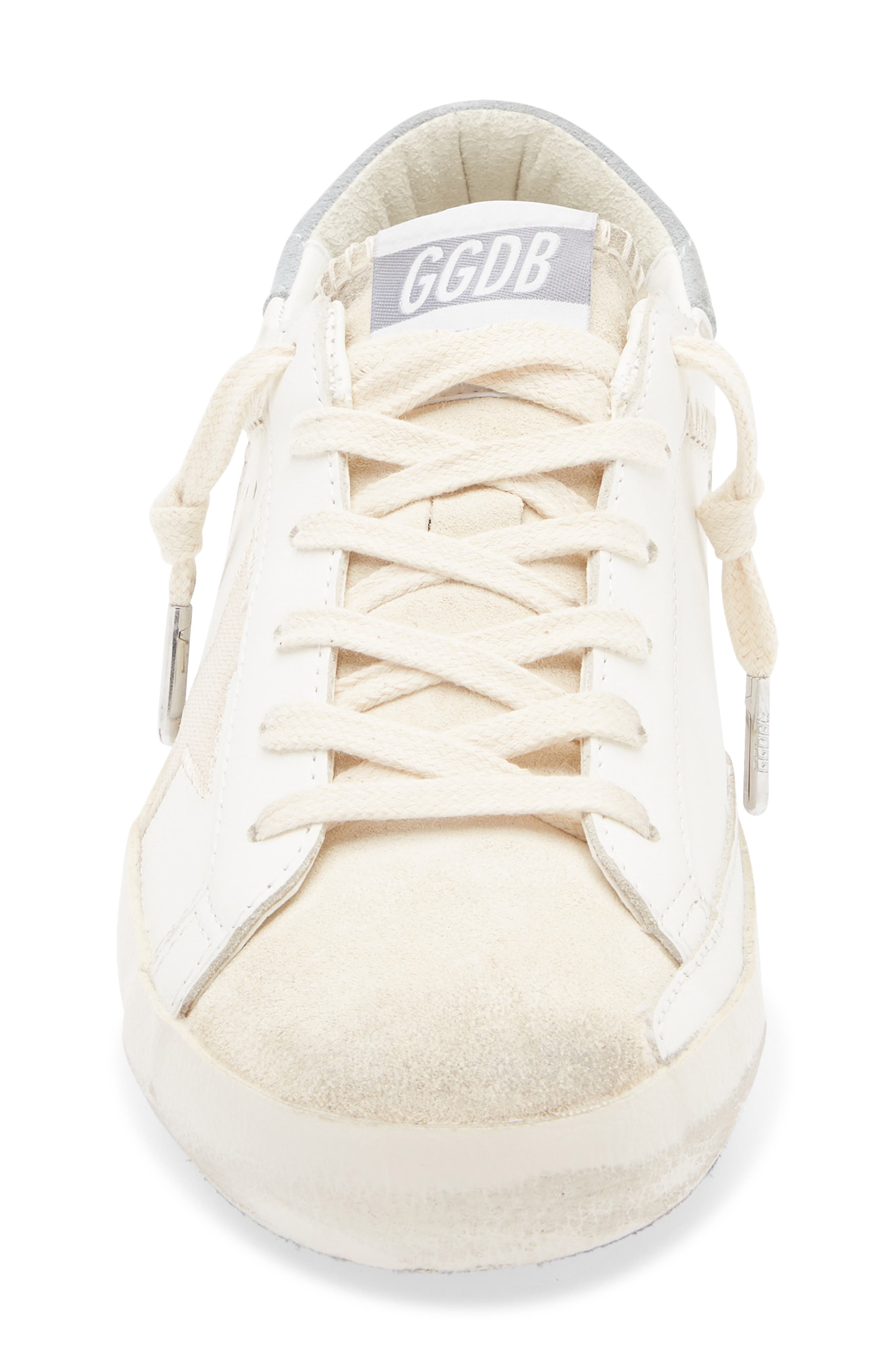 Golden Goose Super-Star Sneaker, Alternate, color, White/ Beige/ Light Blue