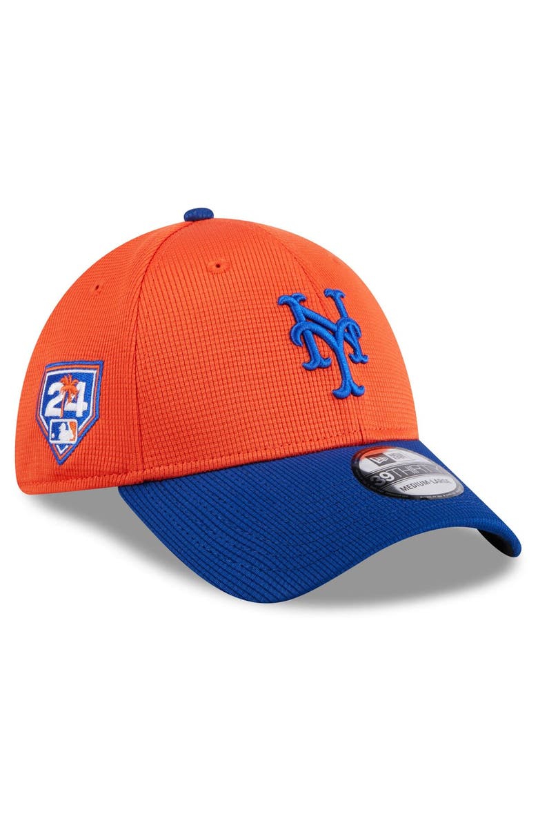 New Era Men's New Era  Orange/Royal New York Mets 2024 Spring Training 39THIRTY Flex Hat, Main, color, 