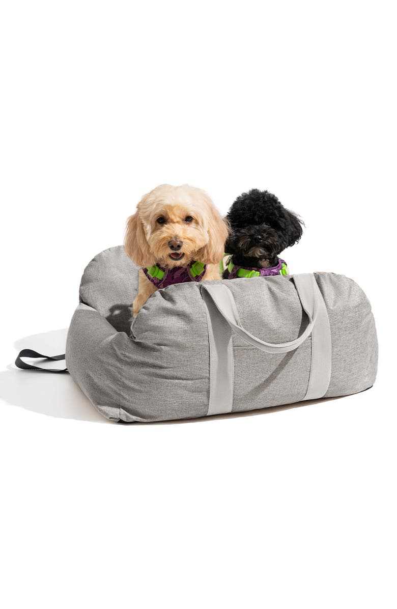 FunnyFuzzy First Class Dog Car Seat Bed, Main, color, Grey