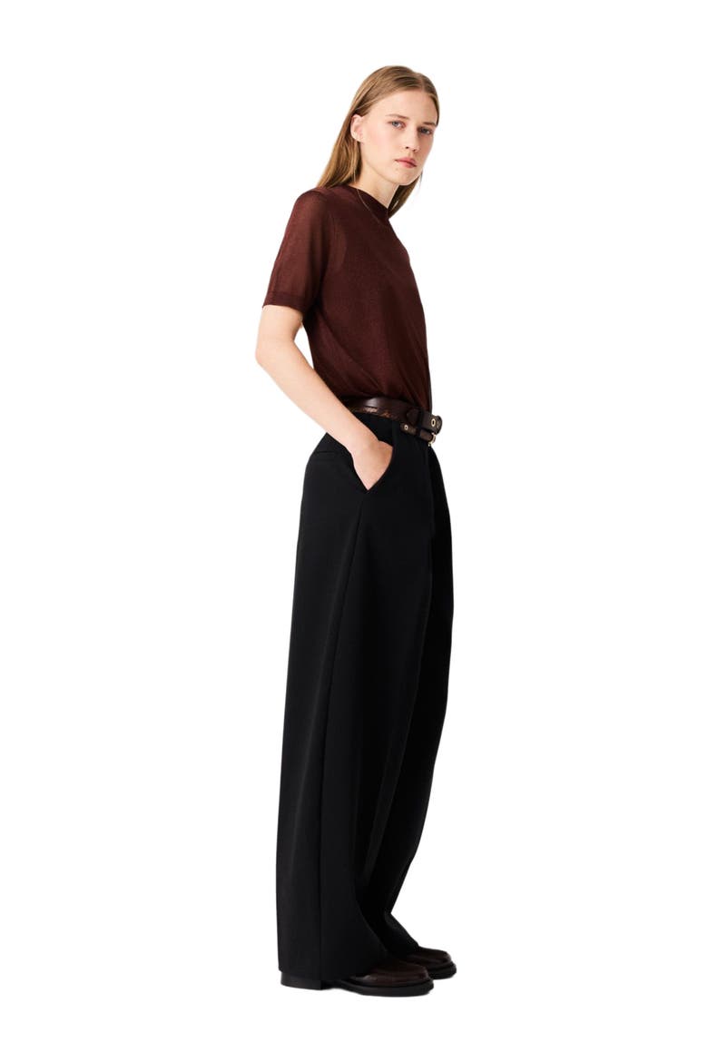 Balloon suit trousers, Alternate, color, Black
