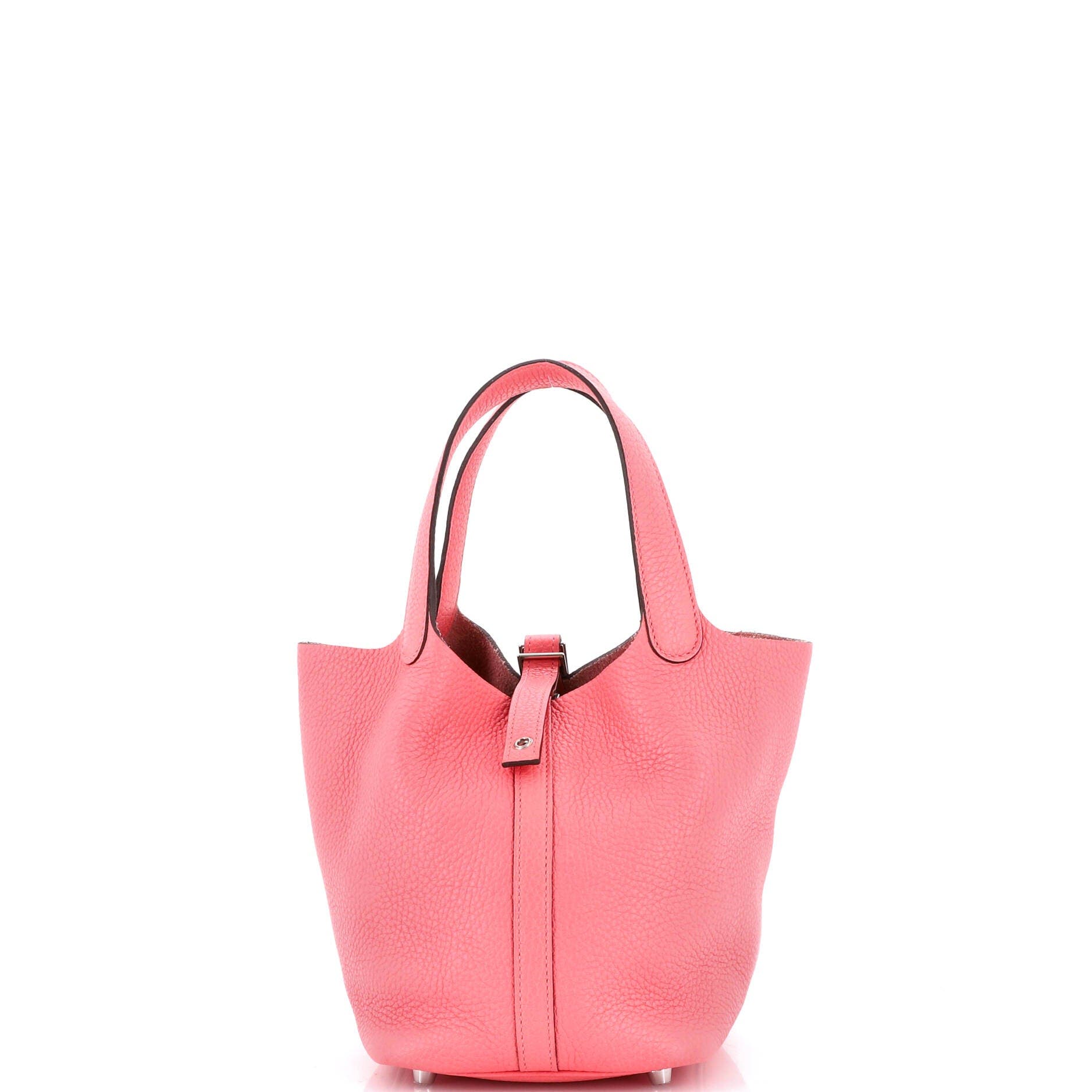 Pre-Owned Hermes Picotin Lock Bag Clemence PM, Main, color, Rose Azalee