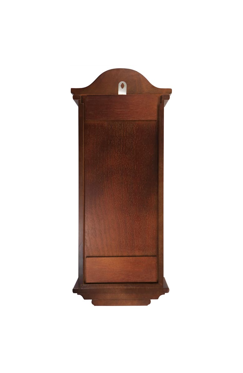 Bedford Clock Collection Jacob 22.75in Mahogany Chiming Pendulum Wall Clock, Alternate, color, Mahogany