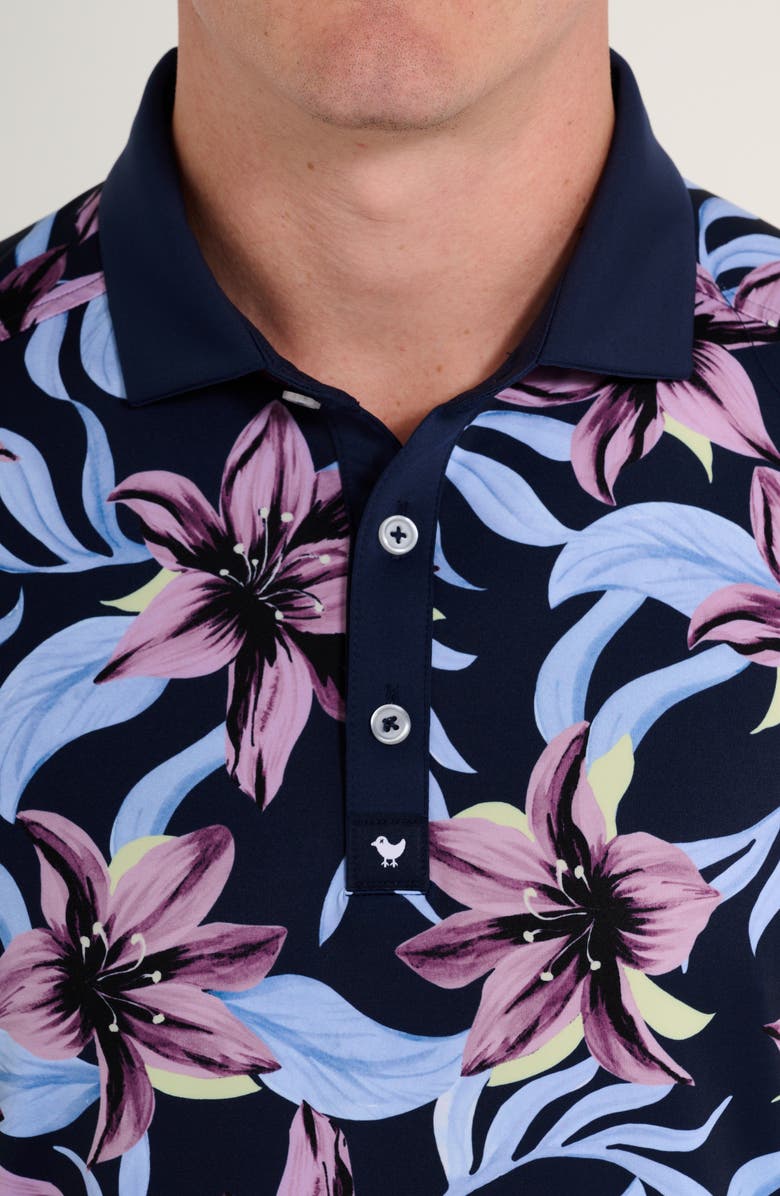 Bad Birdie Core Floral Performance Golf Polo, Alternate, color, 
