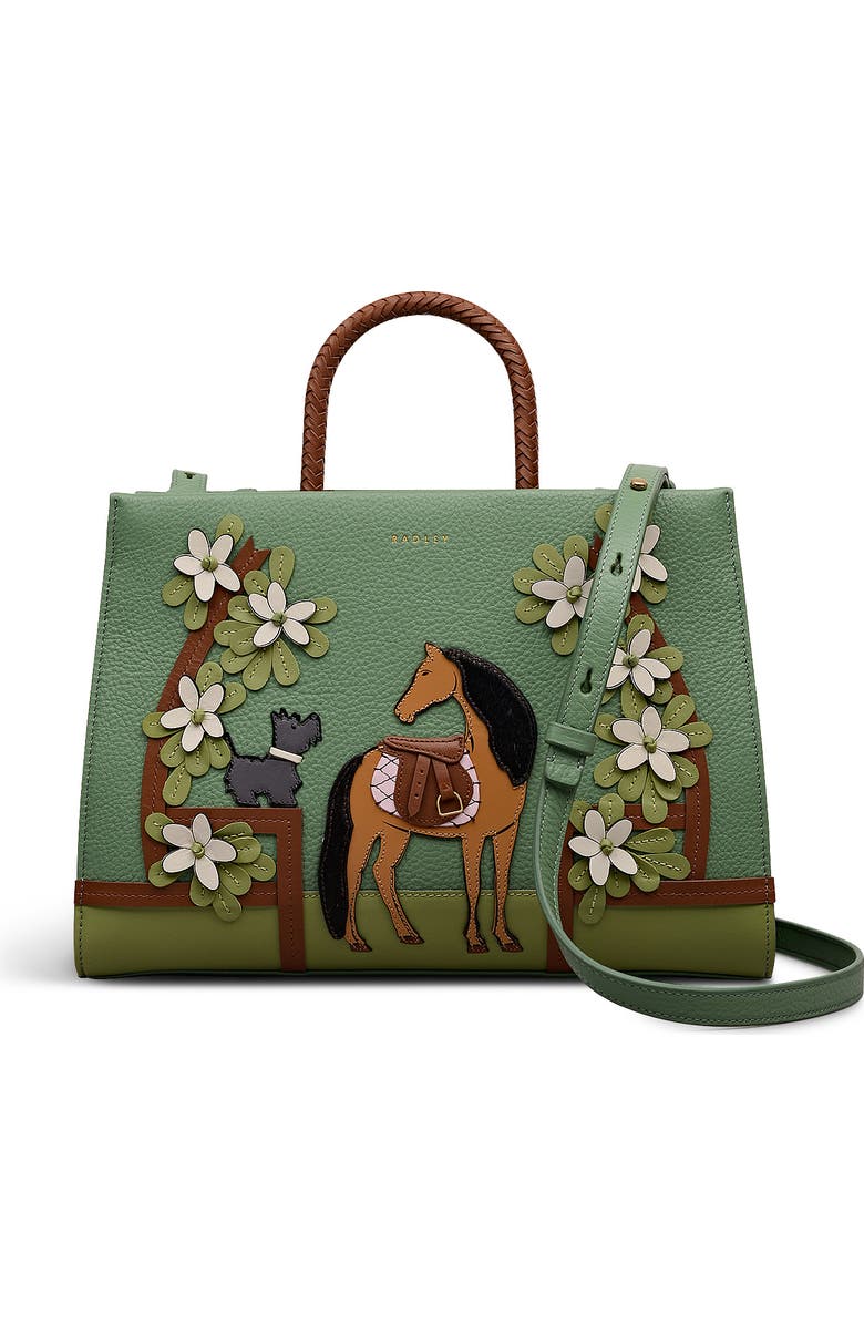 Radley Lunar New Year Medium Ziptop Satchel Bag, Main, color, Pistachio