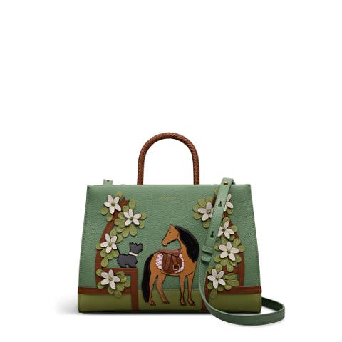 Lunar New Year Medium Ziptop Satchel Bag