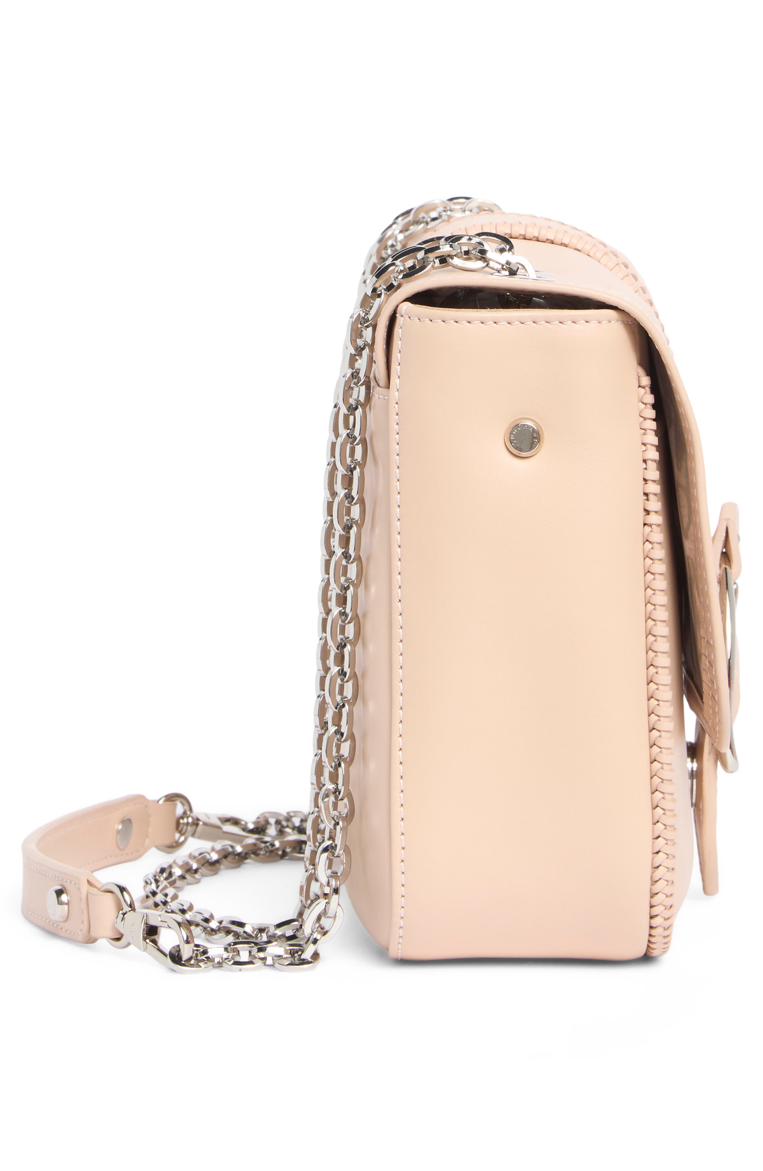 Longchamp Small Leather Crossbody Bag, Alternate, color, Powder