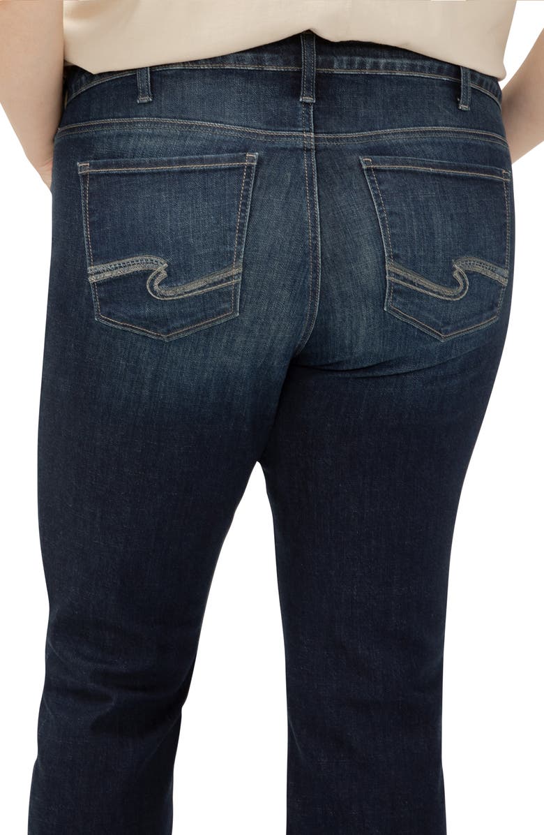 Silver Jeans Co. Elyse Curvy Mid Rise Capri Jeans, Alternate, color, Indigo