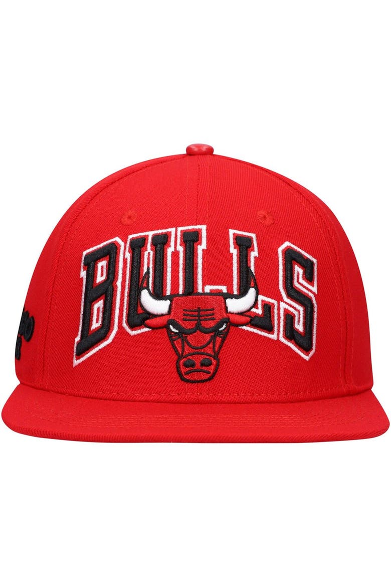 Men's Pro Standard Red Chicago Bulls Wordmark Logo Snapback Hat, Alternate, color, RED