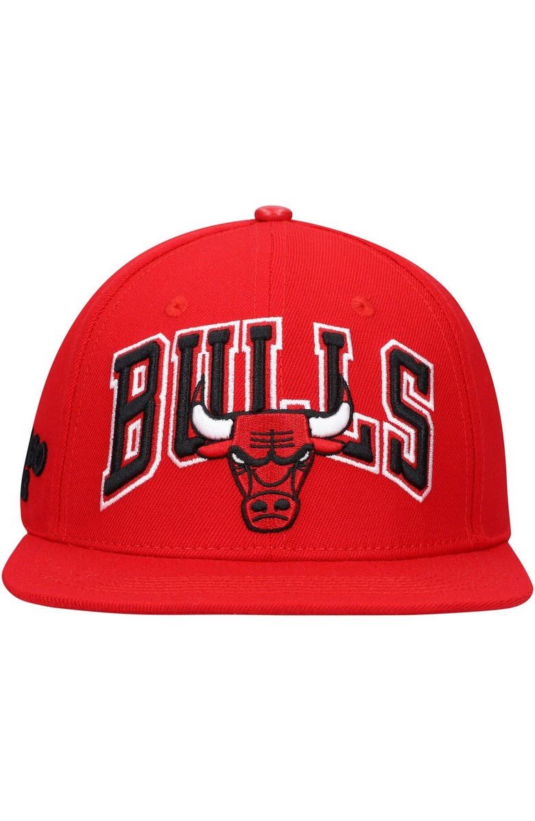 PRO STANDARD Men's Pro Standard Red Chicago Bulls Wordmark Logo Snapback Hat, Alternate, color, 