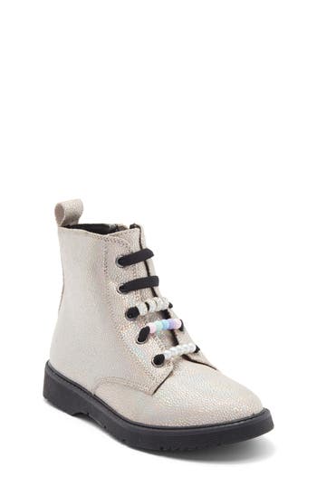 Harper Canyon Kids' Poppey Beaded Combat Boot In Black