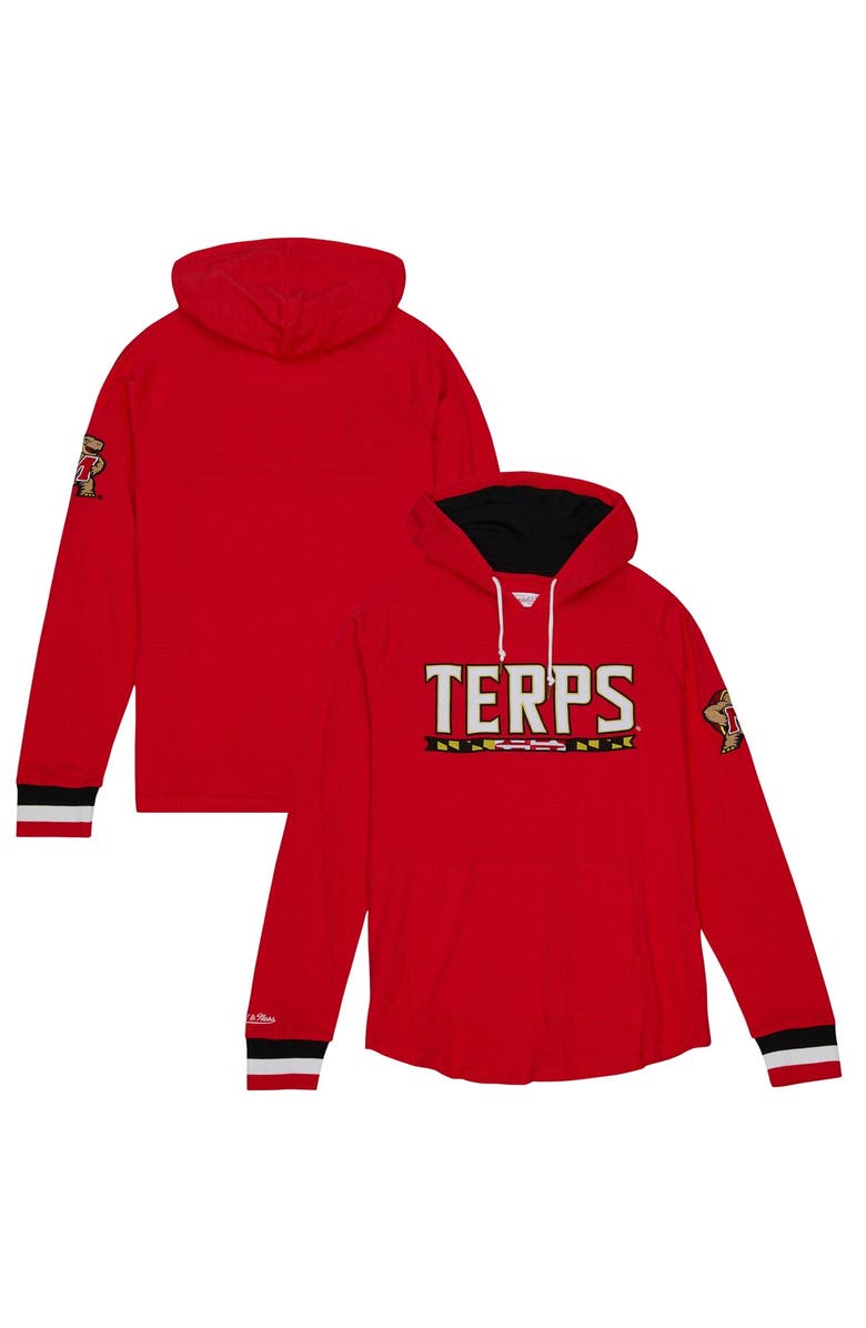 Mitchell & Ness Men's Mitchell & Ness Red Maryland Terrapins Legendary Raglan Pullover Hoodie, Main, color, Red