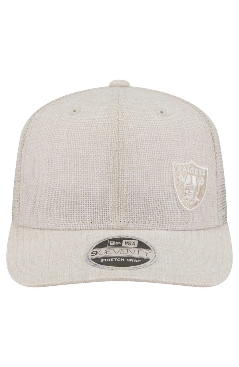 New Era Men's New Era Natural Las Vegas Raiders Flawless 9SEVENTY Stretch-Snap Hat, Alternate, color,