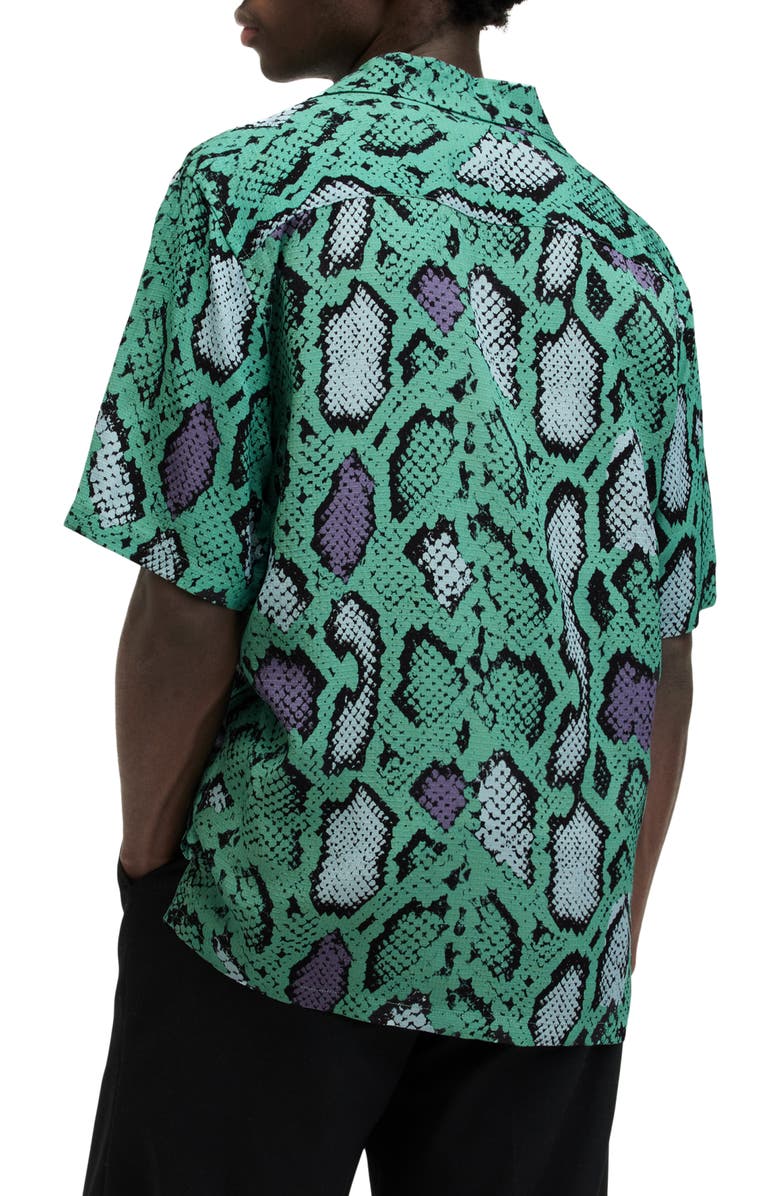 AllSaints Serpenz Camp Shirt, Alternate, color, 