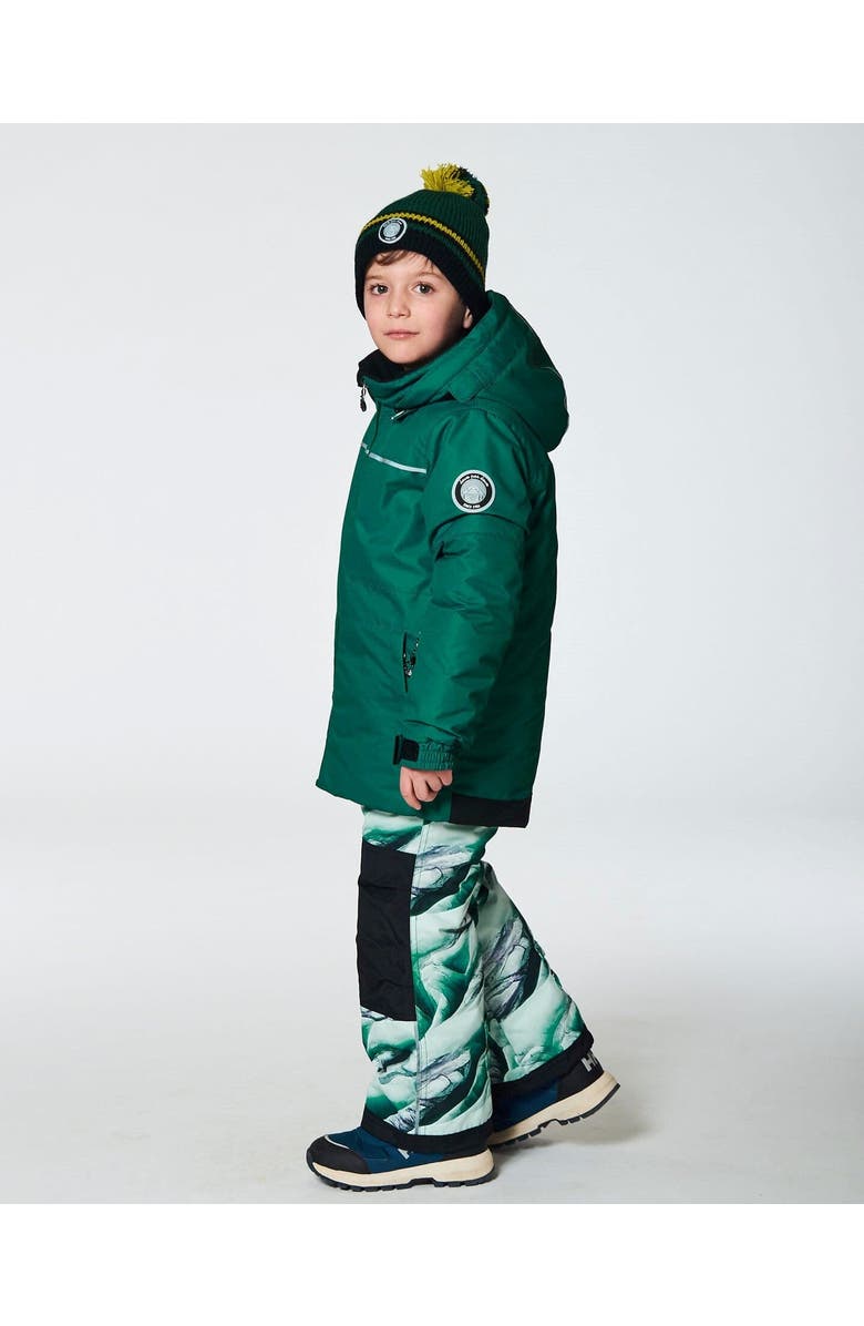 Deux par Deux Boy's Two Piece Snowsuit Forest Green Printed Glaciers, Alternate, color,