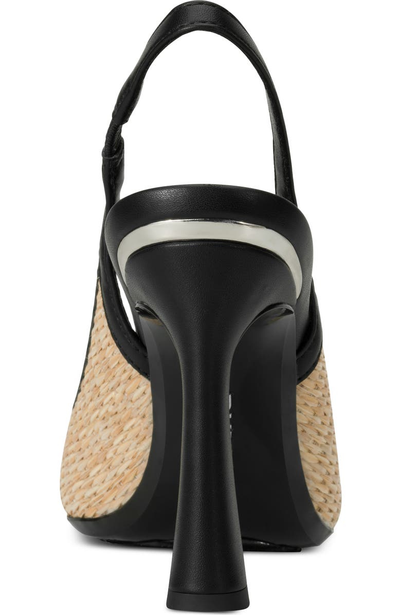 DKNY Cinette Slingback Pointed Toe Pump, Alternate, color, Natural/ Black