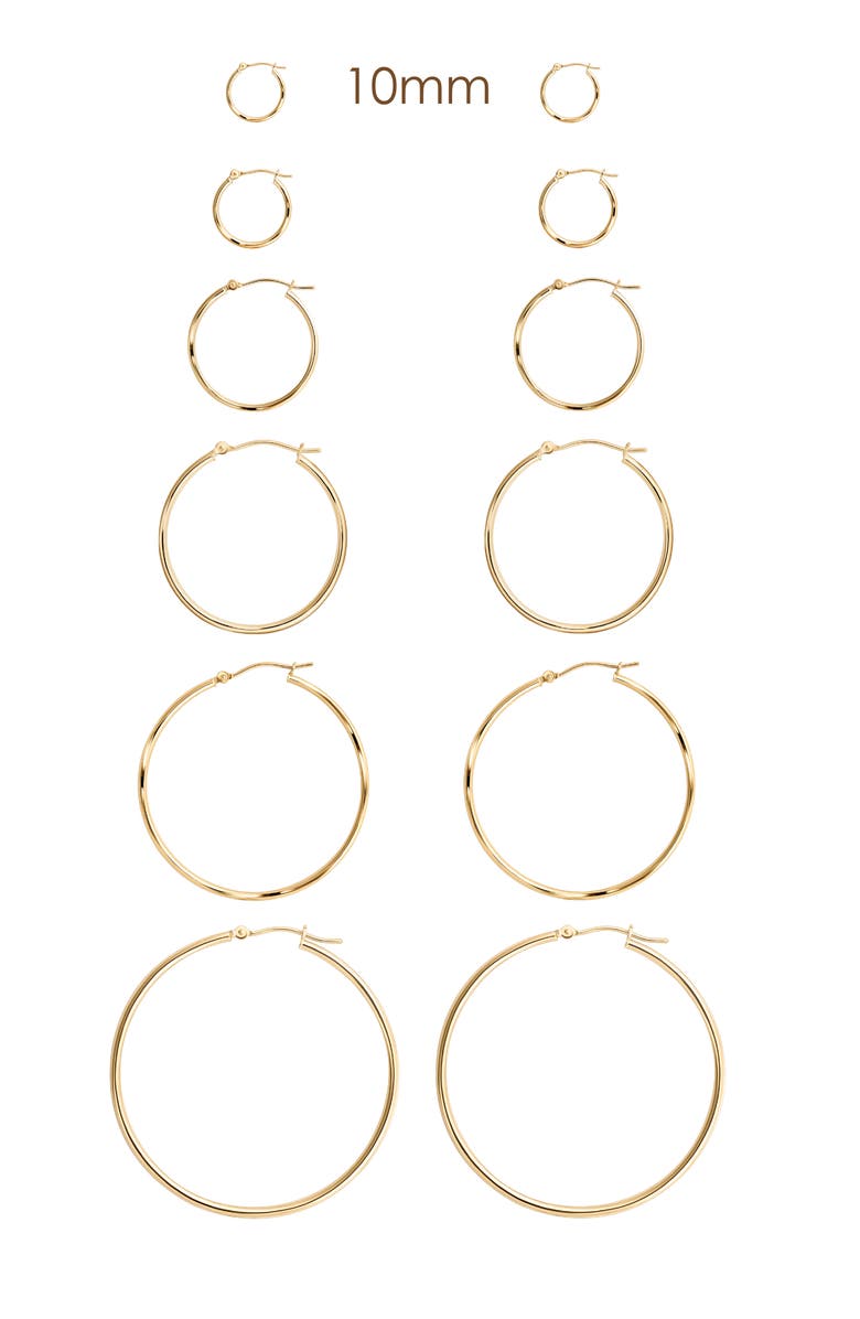 BEST SILVER Clutch Hoop Earrings, Alternate, color, Gold