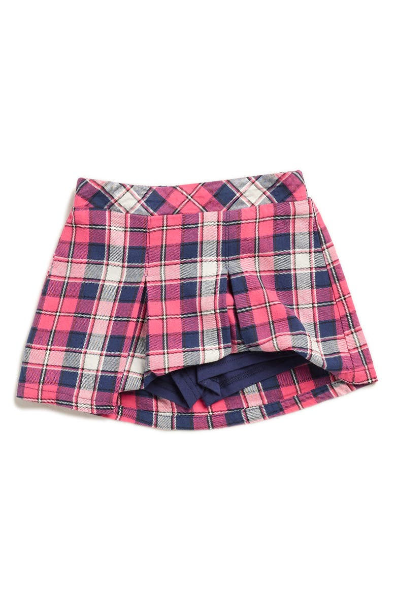Flapdoodles Kids' Pleated Plaid Skort, Alternate, color, Pink Plaid