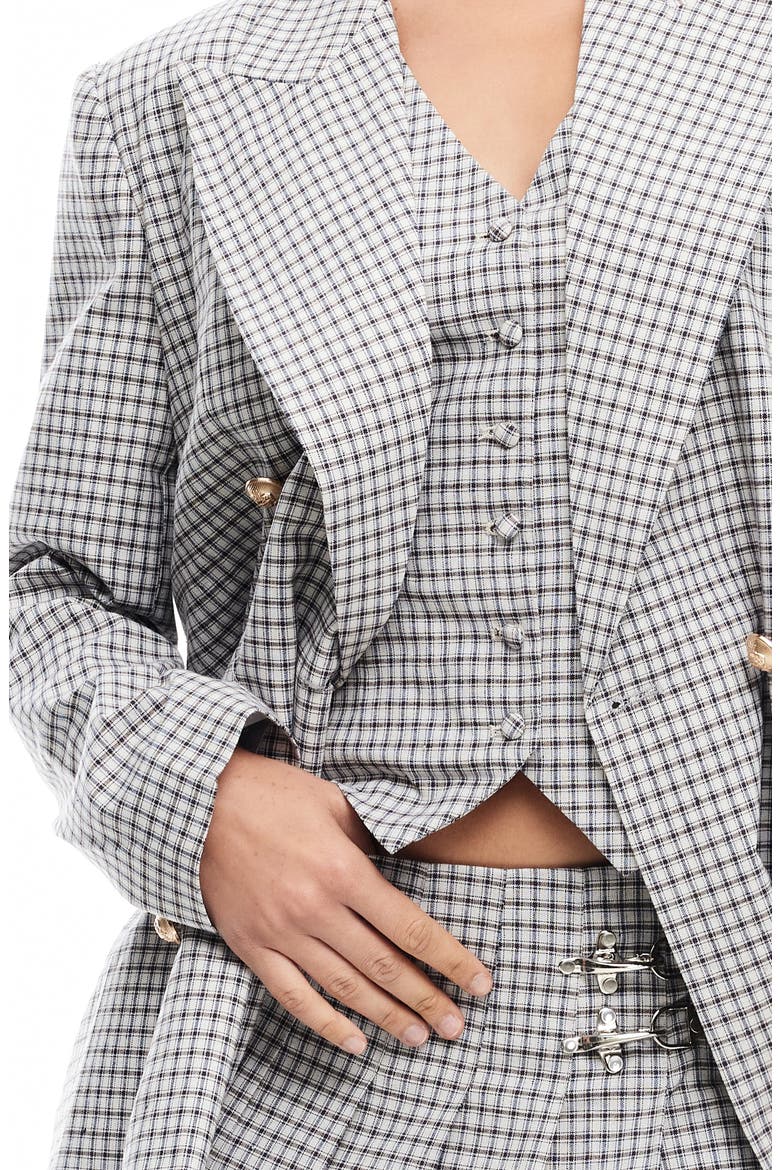 Palermo Check Double Breasted Blazer, Alternate, color, VINTAGE CHECK