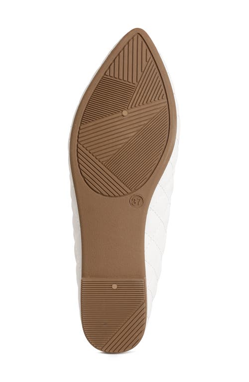 Shop London Rag Rikhani Quilted Pointed Toe Ballet Flat In White