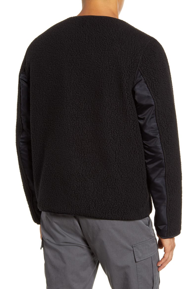 Reversible Liner Faux Shearling Jacket, Alternate, color, BLACK