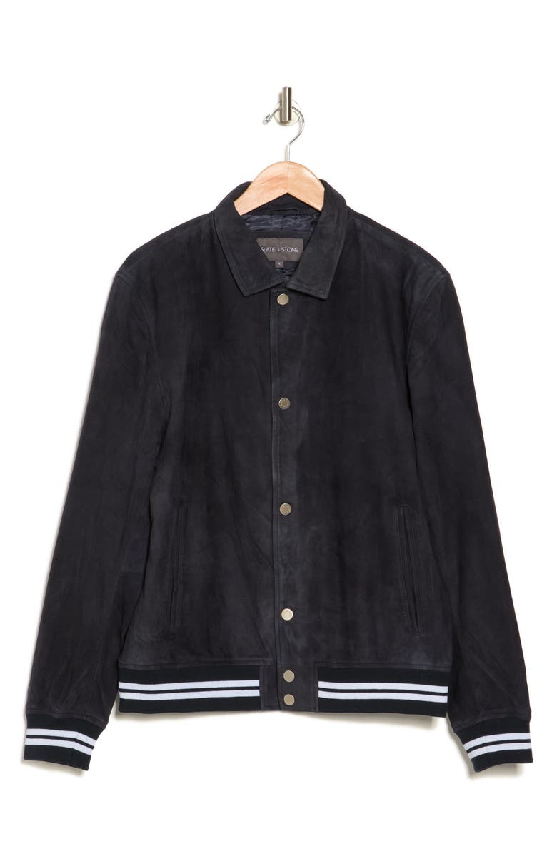Slate & Stone Suede Varsity Jacket, Alternate, color, 