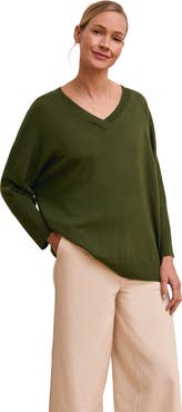 Celtic & Co. Slouchy V-Neck Pure Wool Jumper