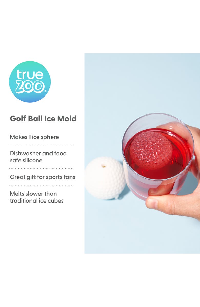 TrueZoo Golf Ball Silicone Ice Mold, Alternate, color, White