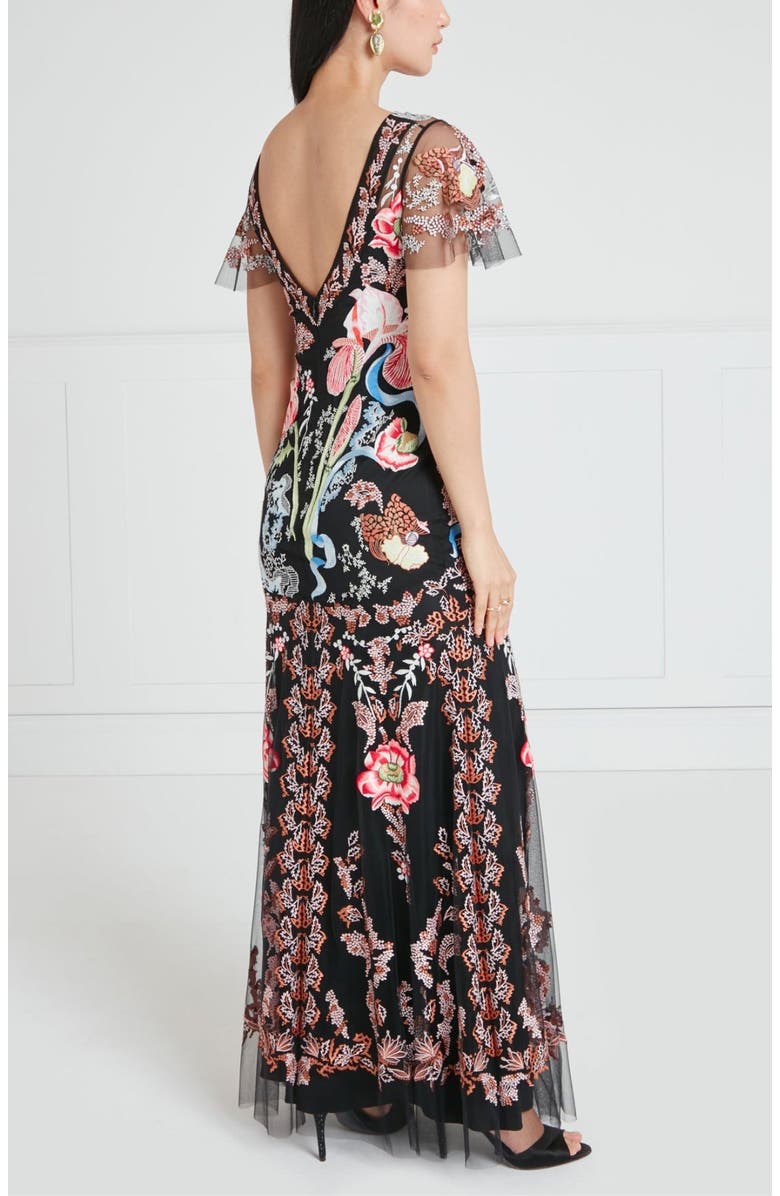 Temperley London Bilbao Gown, Alternate, color, Black