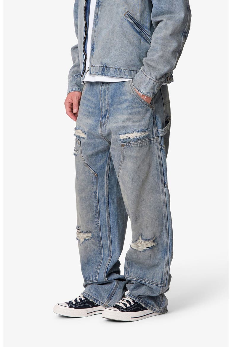 Ultra Baggy Distressed Workwear Jeans, Alternate, color, VINTAGE BLUE