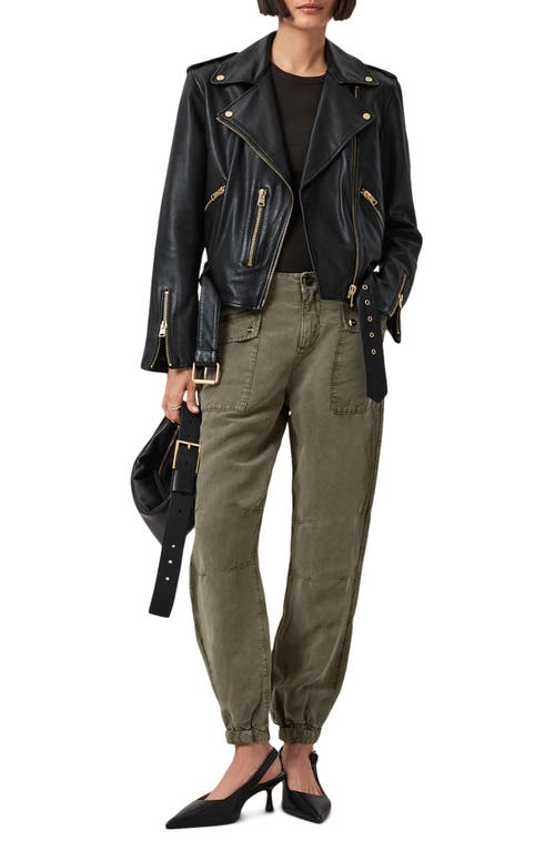 Allsaints Val Twill Cargo Pants In Green