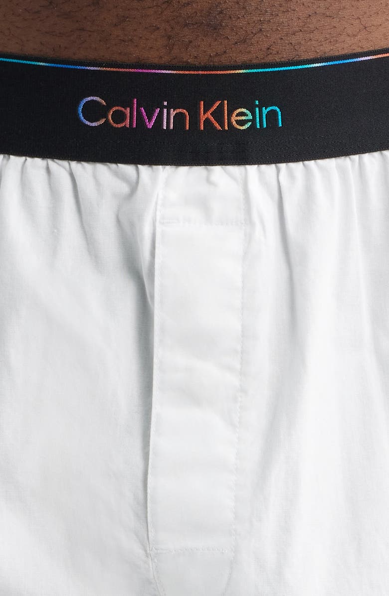Calvin Klein Pride Cotton Boxers, Alternate, color, White