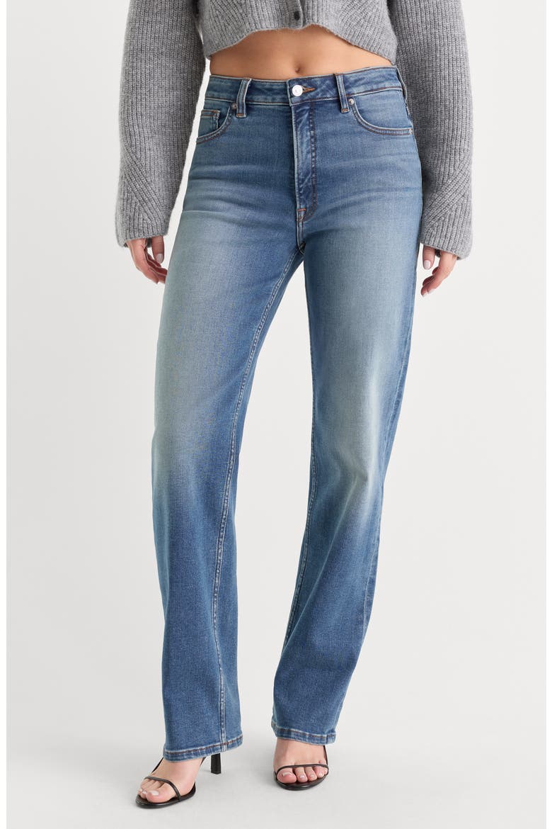 Good True High Waist Straight Leg Jeans, Main, color, INDIGO1327