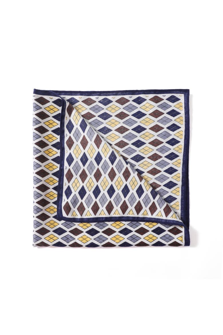The Zara Lightweight Neck Scarf, Alternate, color, Blue/Yellow