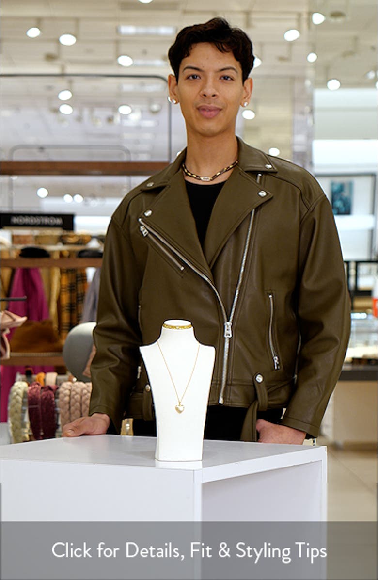 Etched Heart Locket Necklace, sales video thumbnail