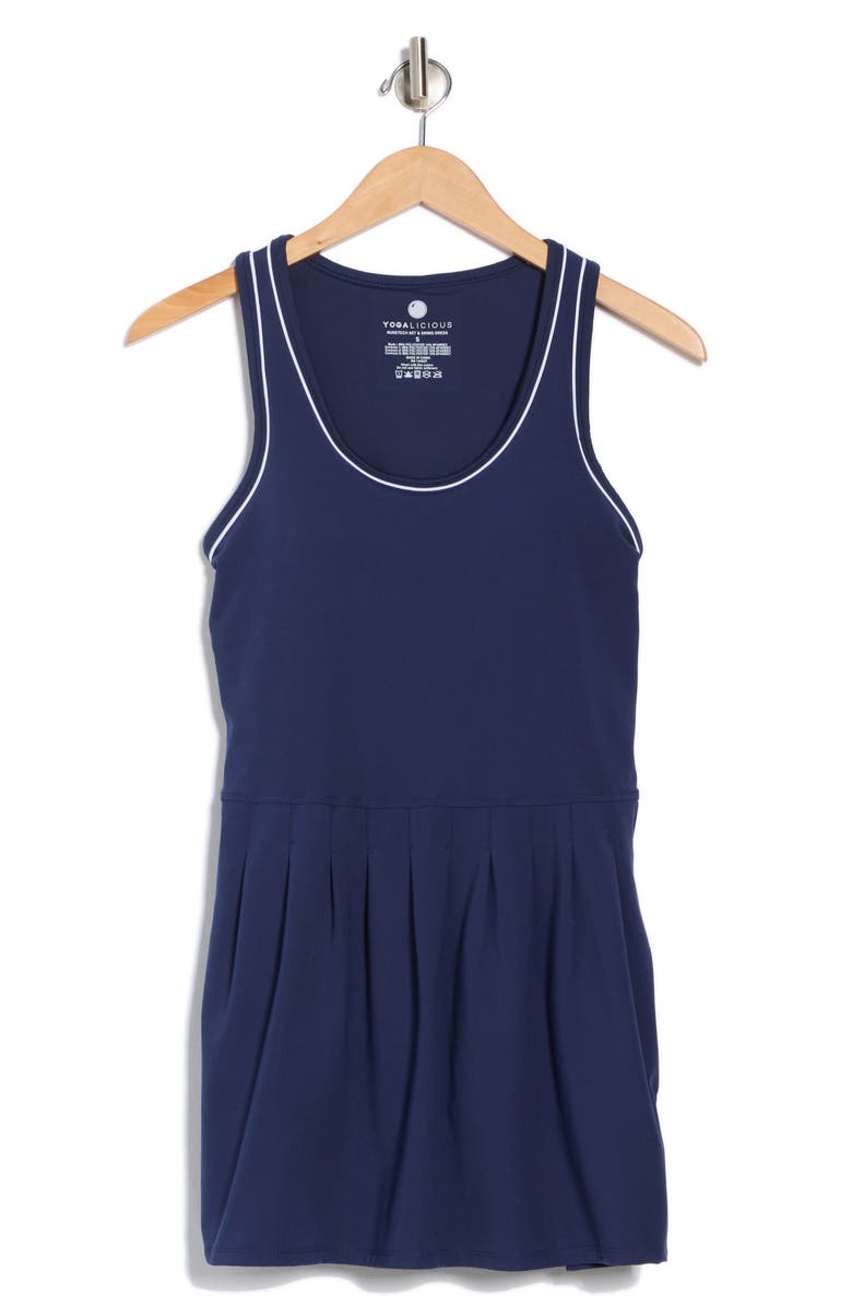 YOGALICIOUS Nudetech Sleeveless Tennis Dress, Alternate, color, 